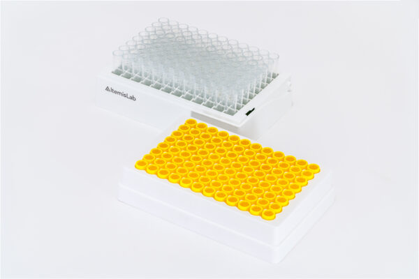 Cap carriers, 96 format, prefilled, Steril